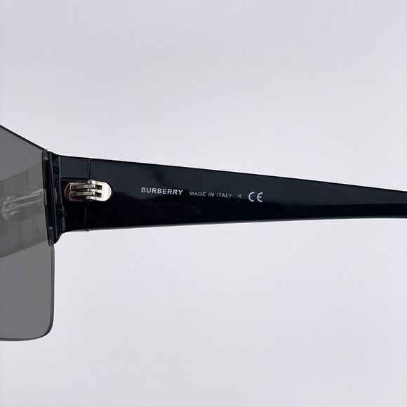 Burberry BE4291 3001/G Sunglasses Black Gray Gold Shield Unisex main image 6